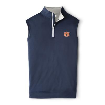 Auburn Peter Millar Galway Quarter-Zip Vest