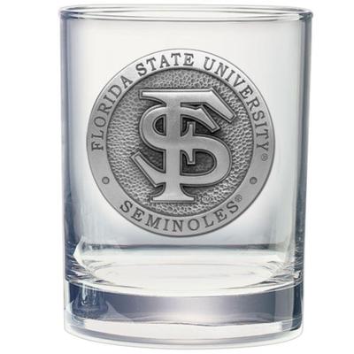 Florida State Heritage Pewter Circular Rocks Glass