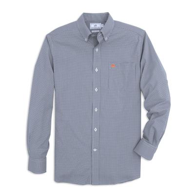 Auburn Southern Tide Men's Gingham Sport Shirt NAVY