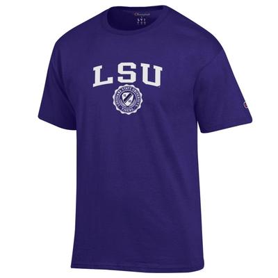 LSU Champion Short Sleeve T-Shirt With The University Seal PURPLE