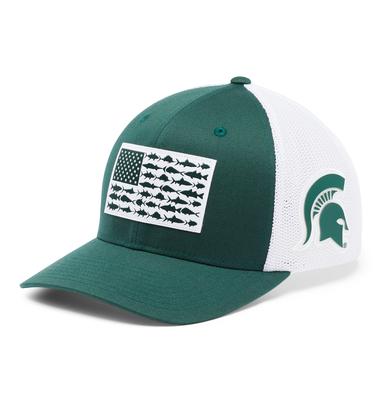 Michigan State Columbia PFG Fish Flag Mesh Hat