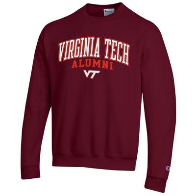 Virginia Tech Champion Fleece Screen Print Alumni Crew