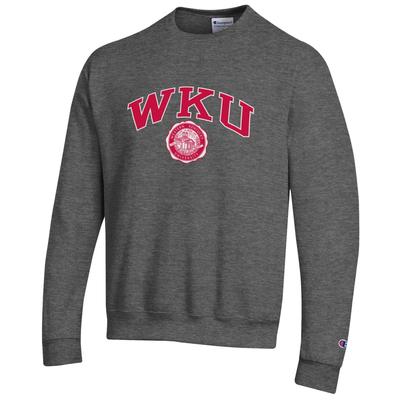 Western Kentucky College Seal Arch Fleece Crew GRANITE_HTHR