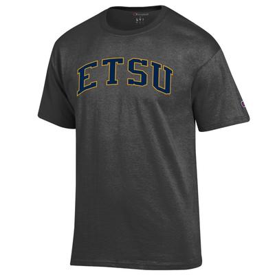 ETSU Champion Arch Tee Shirt GRANITE_HTHR