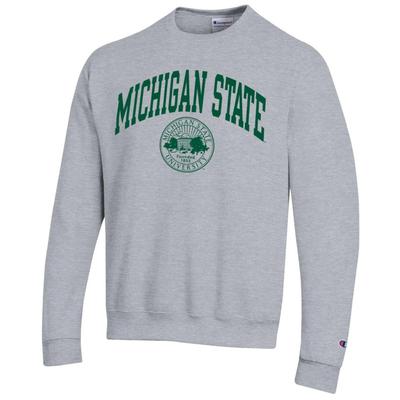 Michigan State Champion College Seal Arch  Fleece Crew