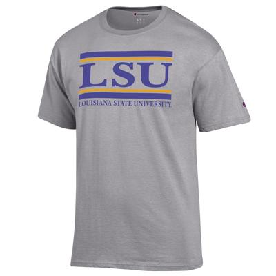 LSU Champion Men's Bar Tee OXFORD