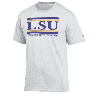 LSU Champion Men's Bar Tee WHITE