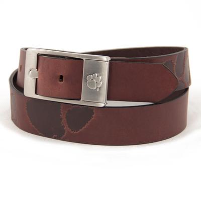 Clemson Eagles Wings Brandish Leather Belt