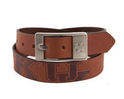 Kentucky Eagles Wings Brandish Leather Belt