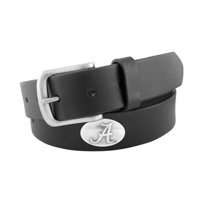 Alabama Zep-Pro Black Leather Concho Belt