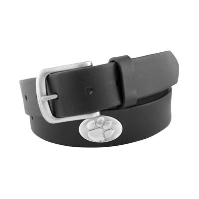 Clemson Zep-Pro Black Leather Concho Belt