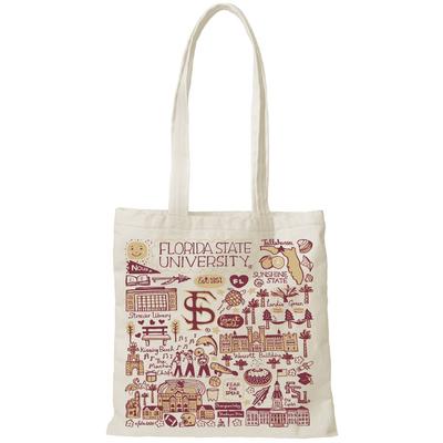 Florida State Julia Gash Slim Canvas Tote