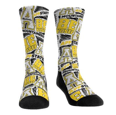 Appalachian State Rock 'Em Logo Sketch Socks