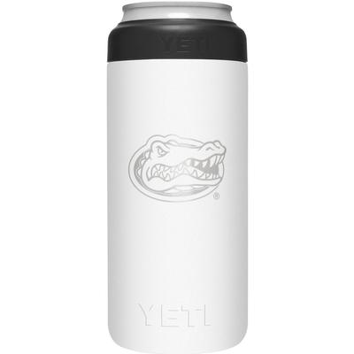 Florida Yeti White Primary Logo Slim Colster