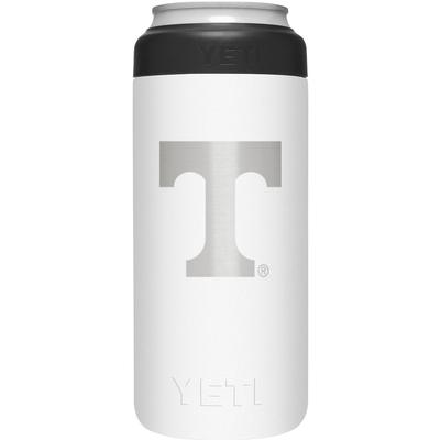 Tennessee Yeti White Primary Logo Slim Colster