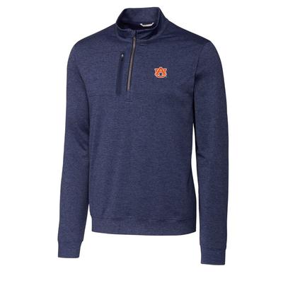 Auburn Cutter & Buck Big & Tall Stealth Half Zip Pullover