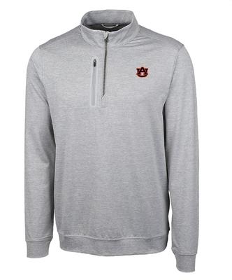 Auburn Cutter & Buck Big & Tall Stealth Half Zip Pullover