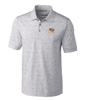 LSU Cutter & Buck Big & Tall Advantage Space Dye Polo