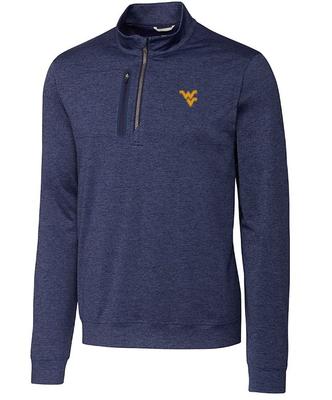 West Virginia Cutter & Buck Big & Tall Stealth Half Zip Pullover