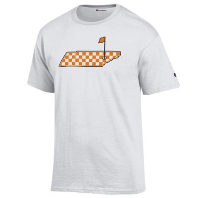 Tennessee Champion Checkered State Golf Flag Tee