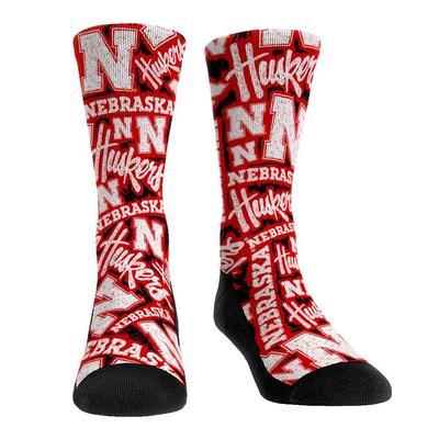 Nebraska Logo Sketch Crew Sock