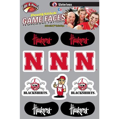 Nebraska Combo Pack Waterless Face Tattoos