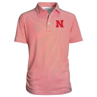 Nebraska Garb YOUTH Stripe Polo