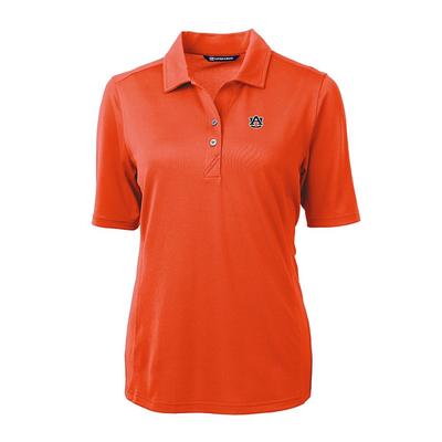 Auburn Women's Cutter and Buck Virtue Ecopique Polo COLLEGE_ORANGE