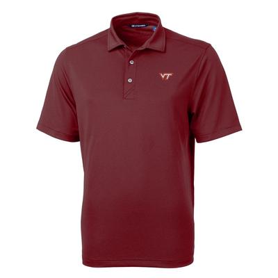 Virginia Tech Cutter & Buck Virtue Eco Pique Polo BORDEAUX