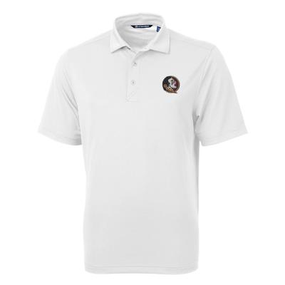 Florida State Cutter & Buck Virtue Eco Pique Polo WHITE