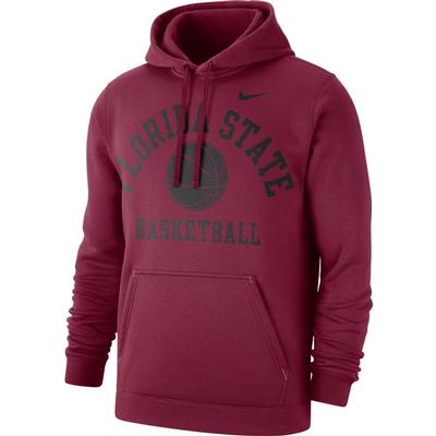 Florida State Nike Men's Club Fleece Arch Basketball Hoodie