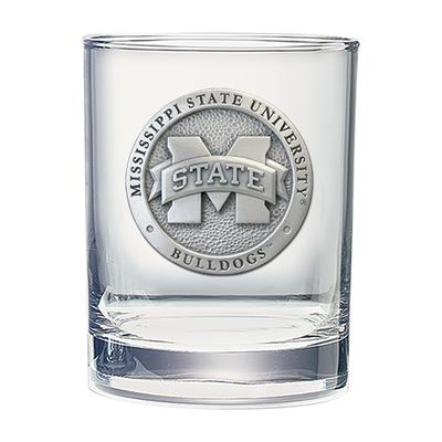 Mississippi State Heritage Pewter Circular Rocks Glass