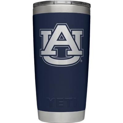 Auburn Yeti Powder Coated Navy 20 Oz Tumbler