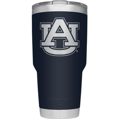 Auburn Yeti Powder Coated Navy 30 Oz Tumbler