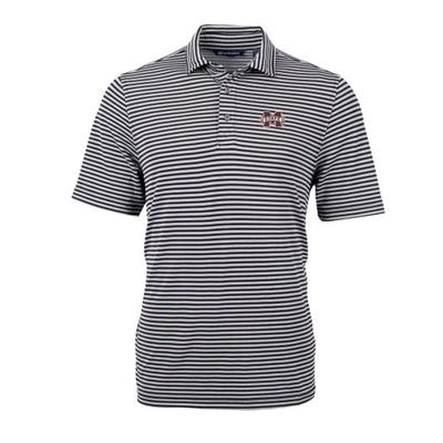 Mississippi State Cutter & Buck Ecopique Stripe Polo