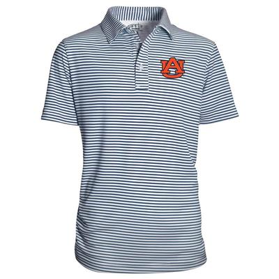 Auburn Garb Toddler Stripe Polo NAVY/WHT